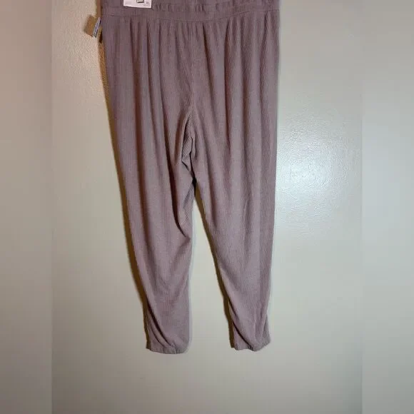 NWT Maurices Super Soft Cozy Rib Jogger Pant mauve light blush pink size XL - Picture 3 of 11